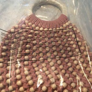 C&C CALIFORNIA Beaded Macrame Beach Clutch